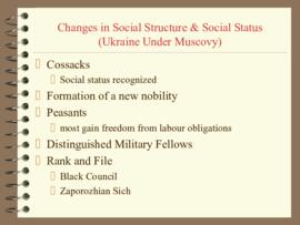 6 - Changes in Social Structure & Social Status (Ukraine Under Muscovy)