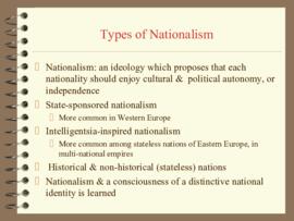 8 - Types of Nationalism