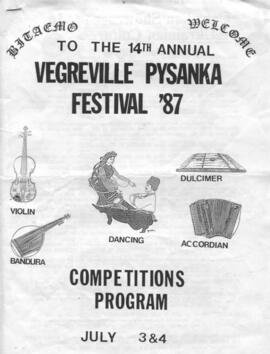 Vgreville Pysanka Festival '87 Competition Program