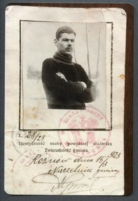 Copy of Alex Paranchych's father's passport