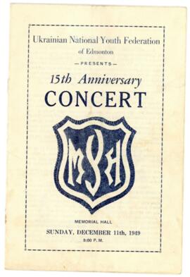 15th anniversary concert by Ukrainian National Youth Federation, Edmonton