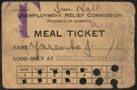 Meal ticket October 16, 1936