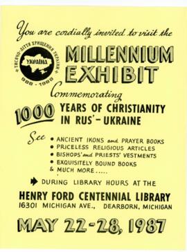 Invitation to the Millennium exhibit