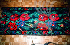 A woven carpet