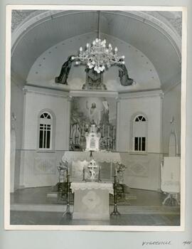 Sanctuary wall and altar at St. Volodymyr's Church, Vegreville