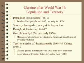 13 - Ukraine after World War II: Population and Territory