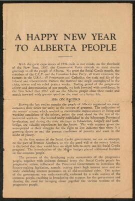 Communist Party of Canada New Year pamphlet