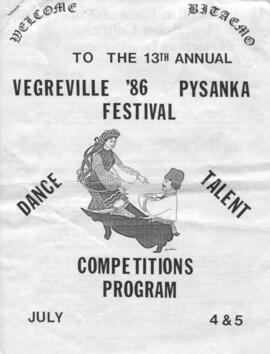 Vegreville '86 Pysanka Festival Competitions Program