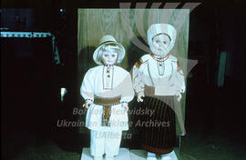Men's and women's costumes. Hutsul region.