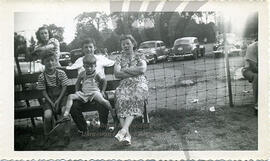 Stalla Gaudun with her sons and a friend at Waterdown late 1940's