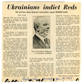 Canadian and American newspaper articles about Ukraine, Russia, and     former USSR