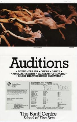 Auditions - The Banff Centre School of Fine Arts