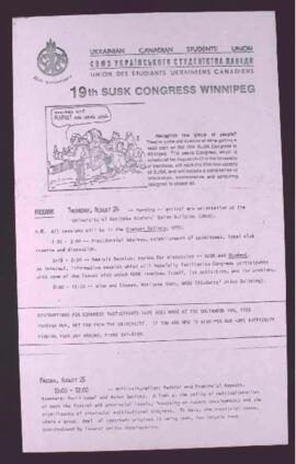 19th SUSK Congress Winnipeg