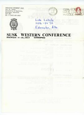SUSK Western Conference Programme