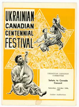 Programme of Ukrainian Canadian Centennial Festival by UCC