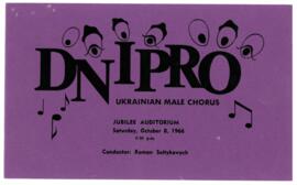 Brochure of Dnipro Choir Concert
