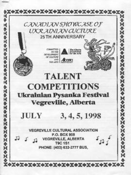 Talent Competitions Ukrainian Pysanka Festival Vegreville, Alberta