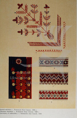 Embroidery patterns. Village of Koman'che near Sianok. 1938.